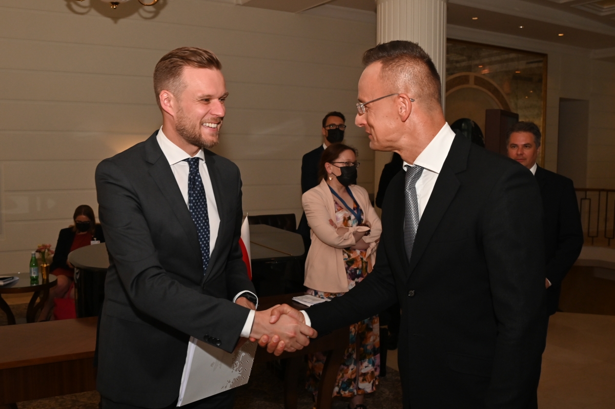 Péter Szijjártó i Gabrielius Landsbergis | źródło: Ministerstwo Spraw Zagranicznych Litwy